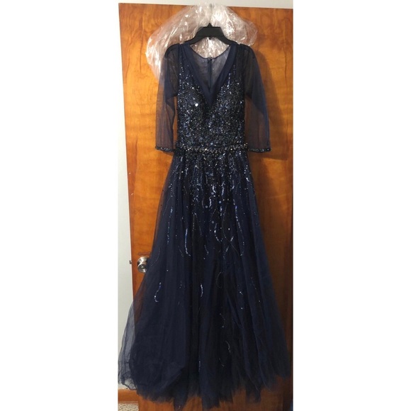 Jovani lace beaded dress. - Picture 1 of 4